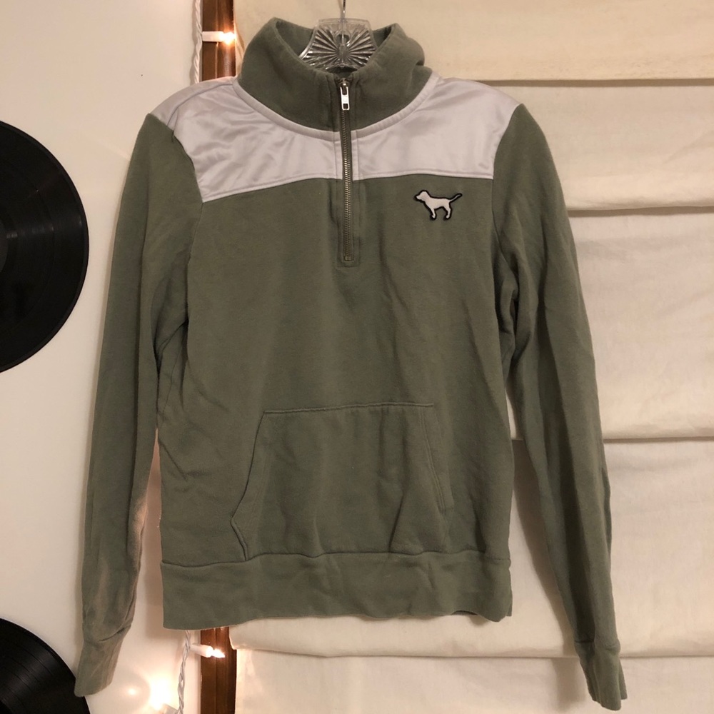 army green quarter zip